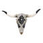 Résine rustique du sud-ouest faux crâne de taureau, décoration murale, motif tribal, sculpture de bouvillon pour chalet ou maison