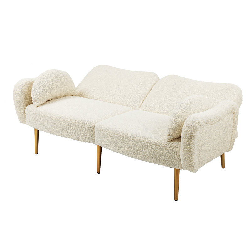 Canapé d'appoint Norika, Polyester blanc