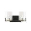 Éclairage pour salle de bain 2 lumières Savon House Eaton en noir mat avec accents laiton chaud-2107429546-2107429548