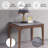 Bevis Engineered Stone Top & Walnut Finish End Table