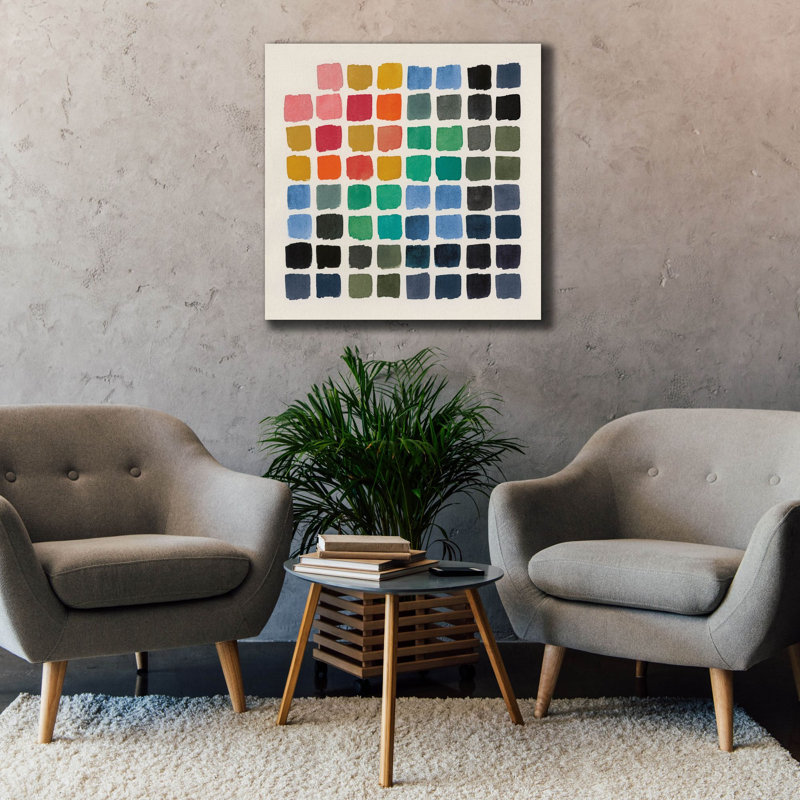  «Retro Color Graph» par Wild Apple Portfolio, art mural sur toile, 37 po x 37 po