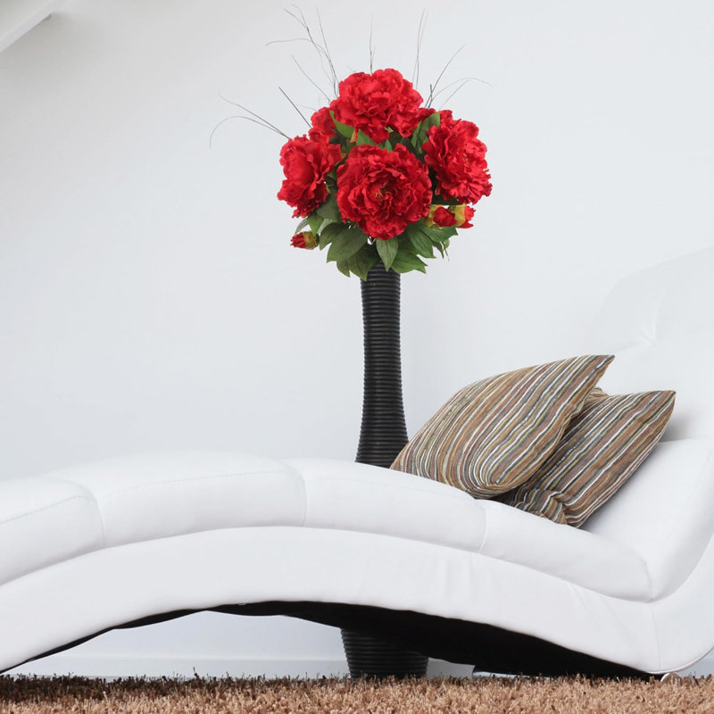 4 tiges de pivoines rouges de 30 po