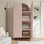 Armoire de rangement cannelée et festonnée 78 po Dahlia