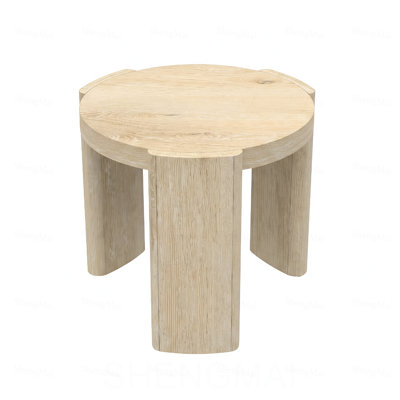 Modern Style Natural Finish Round Dining Table