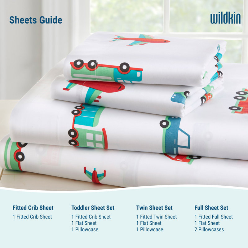 Pink Horse Print Microfiber Toddler Sheet Set