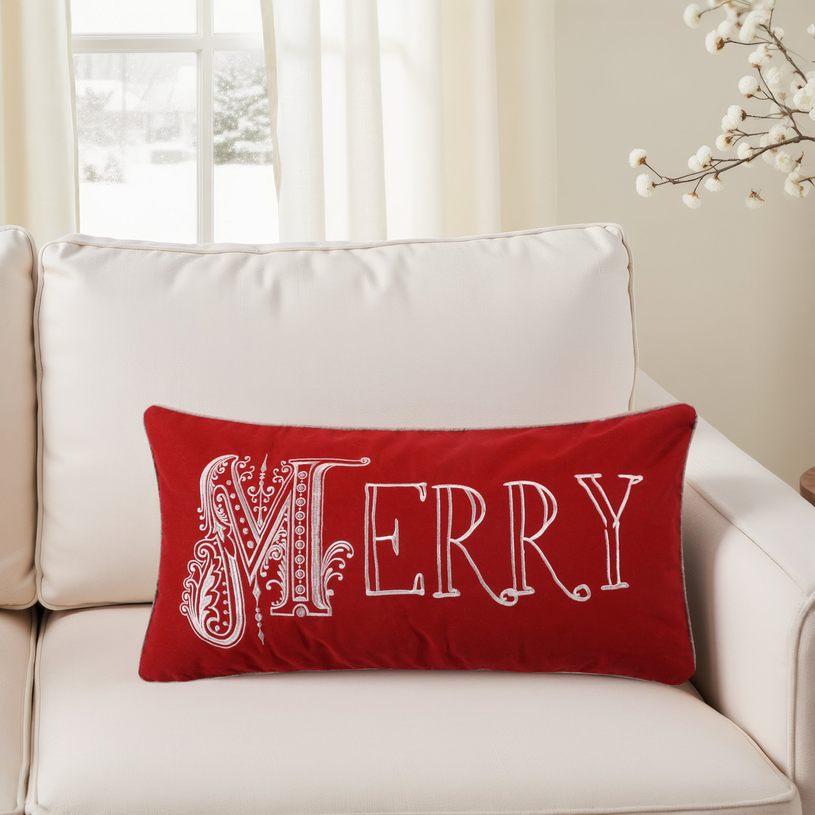 Ellison 12" x 24" Cotton Throw Pillow