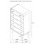 Commode 5 tiroirs Kegan, noyer foncé-32843663