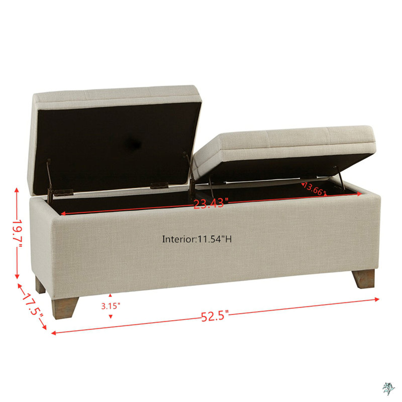 Soft Close Storage Bench, Brown