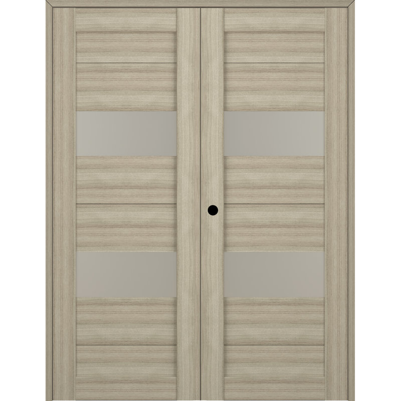 Porte double standard Berta, Droite, Shambor, 55,5 po x 95,24 po