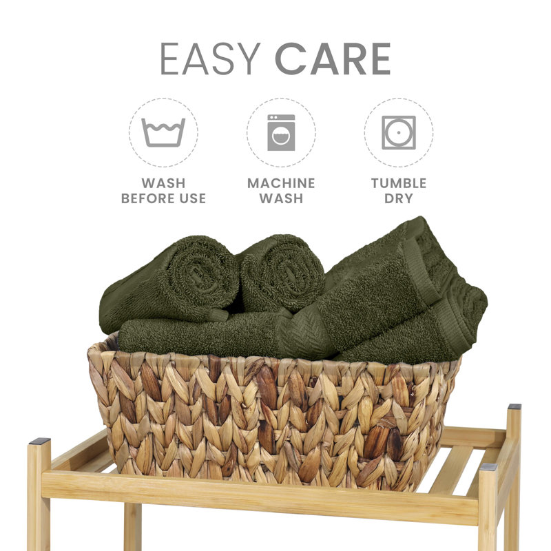 Martex 6 Piece Luxury Cotton Towel Set, 2 Bath Towels, 2 Hand Towels, 2 Washcloths 500 GSM 100% Ring Spun Cotton Highly Absorbent Soft Towels for Bathroom For Everyday Use, Hotel & Spa