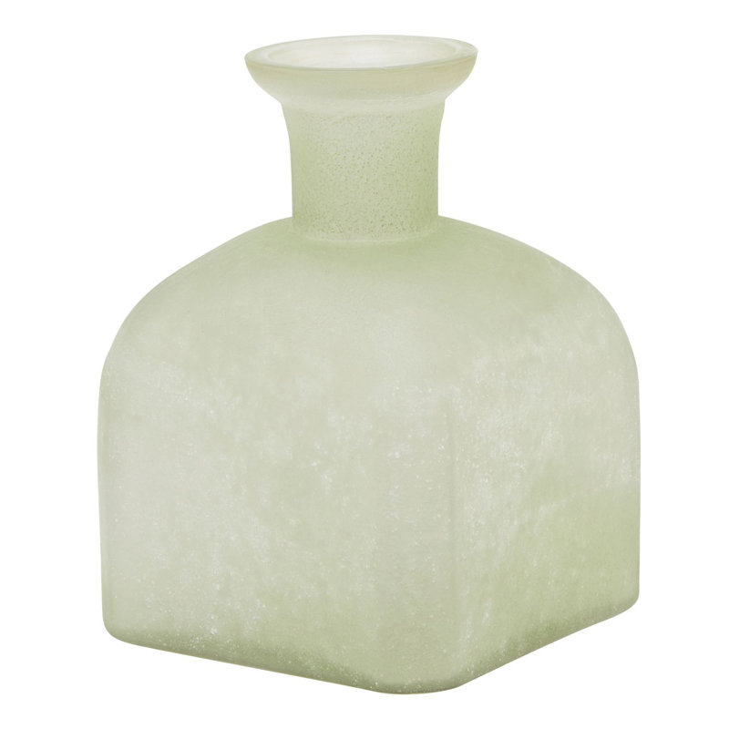 Catheline Handmade Glass Table Vase, 15cm H x 10cm W x 10cm D, Sage