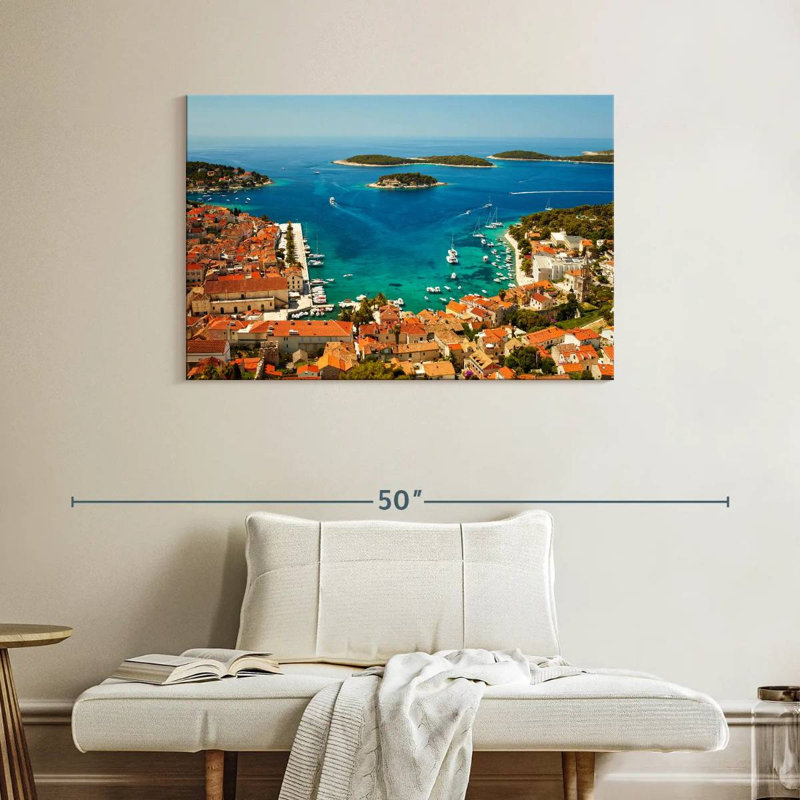 Gillard Hvar, bord de mer, H 26 po x l 39 po