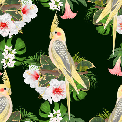 Liena " Seamless Texture Yellow Cockatiel "