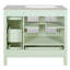 36 armoires de salle de bain, portes à texture gaufrée, couleurs fraîches, poignées, double rangement en verre, quatre tiroirs, tablette réglable, charnières, rails lisses, compatibilité de robinet standard de 8 pouces (robinet non