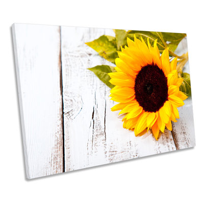 Sunflower Floral Flower - Wrapped Canvas Print