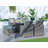 8 - Person Wicker Patio Dining Set with Square Table , Cushions Included-93913455-93913451