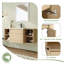 Ensemble de meuble-lavabo simple 48 po avec comptoir en céramique et portes à fermeture en douceur 48 po-391557111