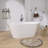 67'' x 30'' Acrylic Freestanding Bathtub Contemporary Stand Alone Deep Soaking Tub with Center Drain-93659337