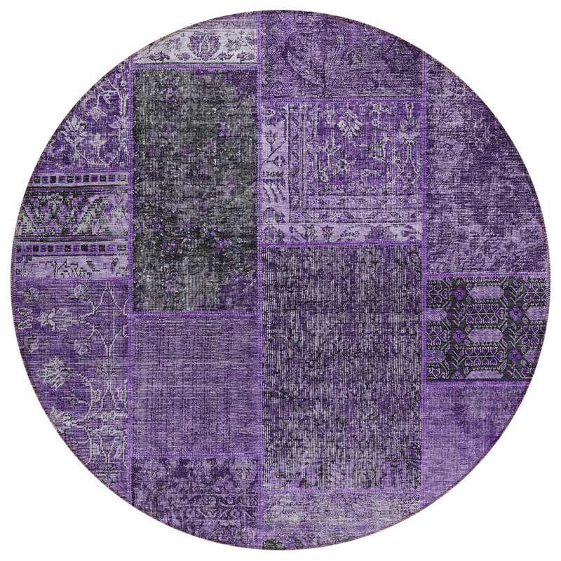 Tapis d'intérieur lavable rond 8 pi