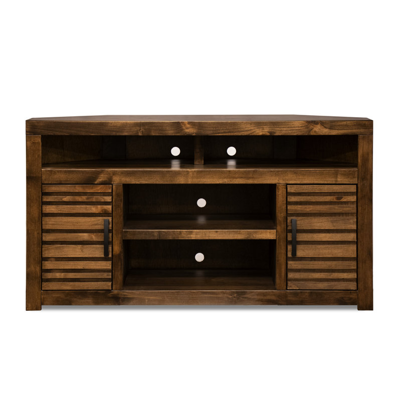 Meuble télé de coin de 55 po Rustic, 52 po, couleur whisky, sans assemblage requis, finition, pour téléviseur