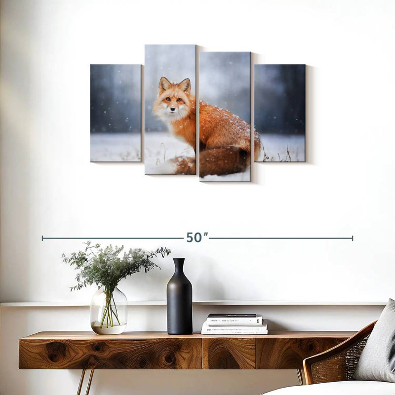 Portrait de petit renard roux Brampt, H 22 po x l 36 po