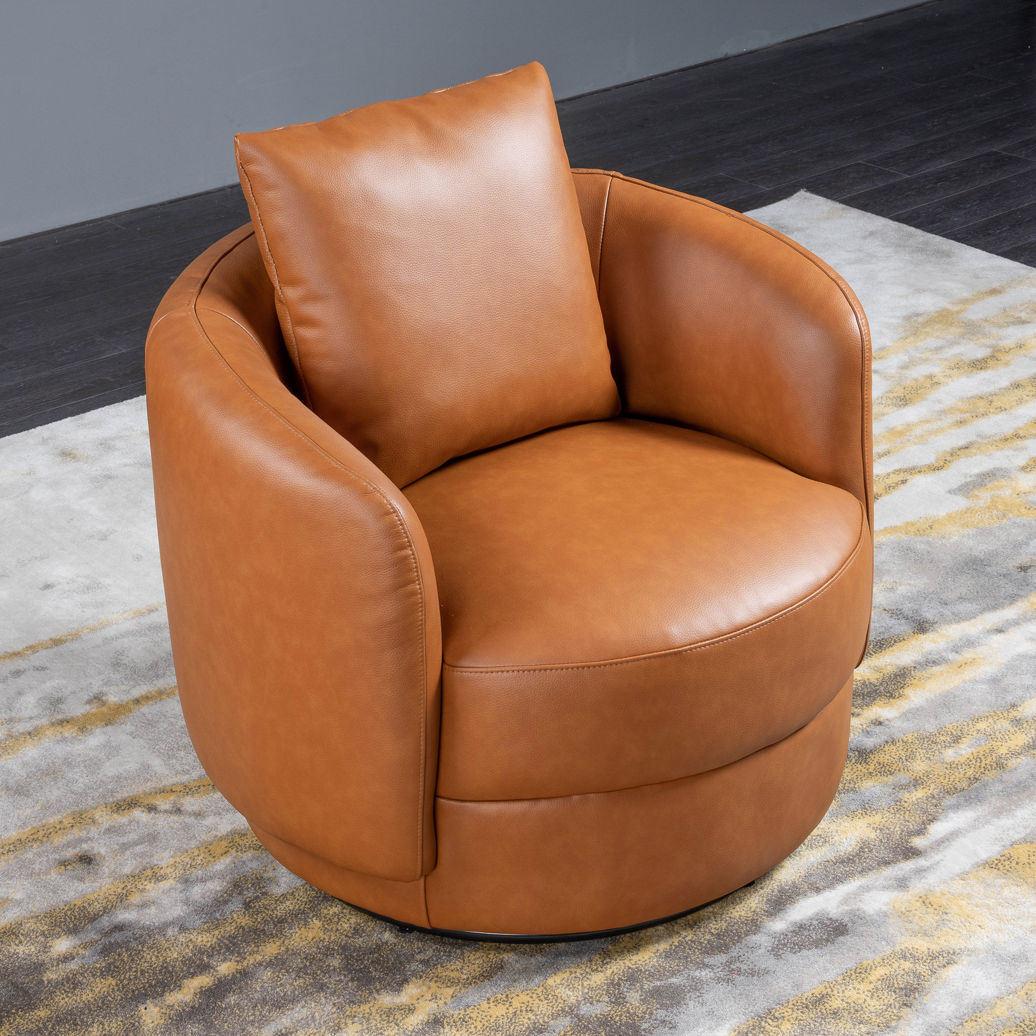 Arhaus Barrel Chair Club Chair Arhaus Barrel Chair Arhaus Leather