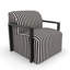 Ensemble de 2 fauteuils lounge modernes en aluminium à structure ouverte, rembourrés et dotés de coussins Sunbrella-101889988