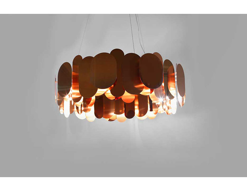 Panel LED Chandelier, Bronze