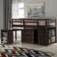 Structure de lit Loft avec bureau portable roulant-1380999910