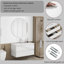 Lavabo de salle de bain 36 po, deux tiroirs surdimensionnés, poignée silencieuse à fermeture silencieuse, armoire de salle de bain Master Suite avec lavabo encastré, assemblage simple et double