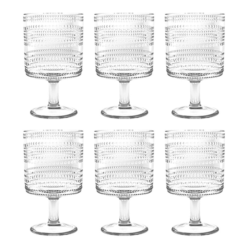 Ensemble de 6 pièces 14,8 oz. Joss & Main Humberly Ensemble de verres en acrylique, Transparent