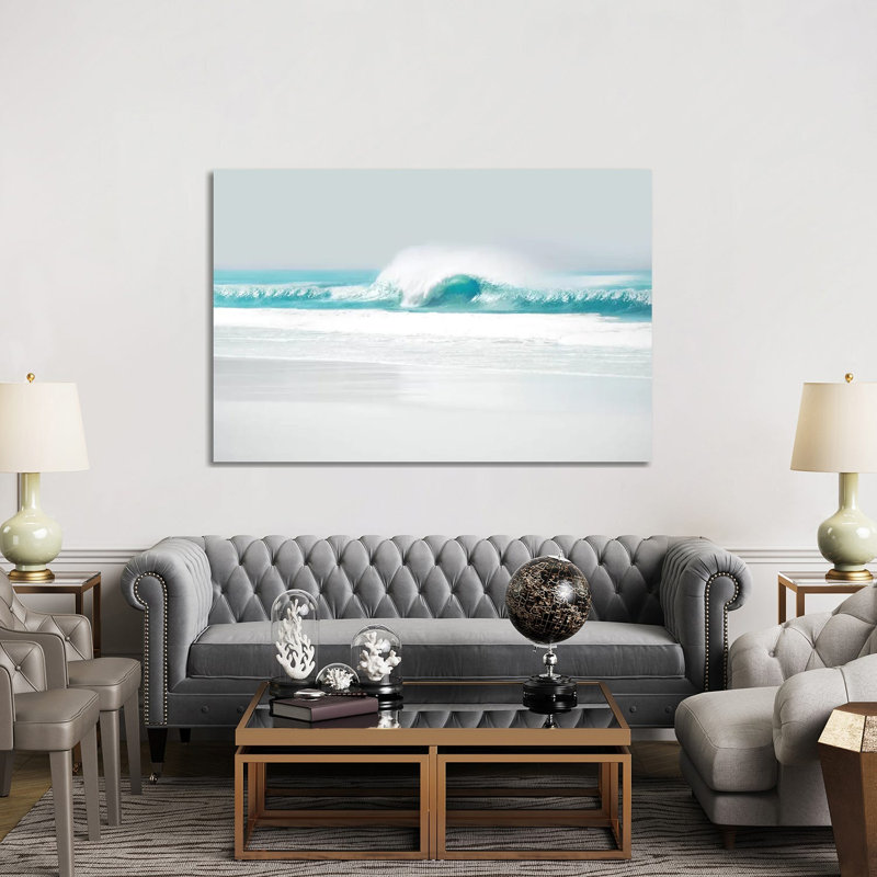 Aqua Wave II by Maggie Olsen - Wrapped Canvas Print, 152.5 cm H x 101.5 cm W