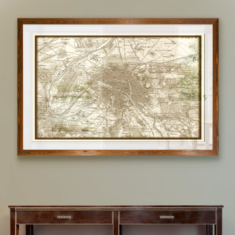 « cezanne », reproduction d’art sur toile, "" sépia "par paul-picture frame, H 32 po x l 44 po x 1,25 po