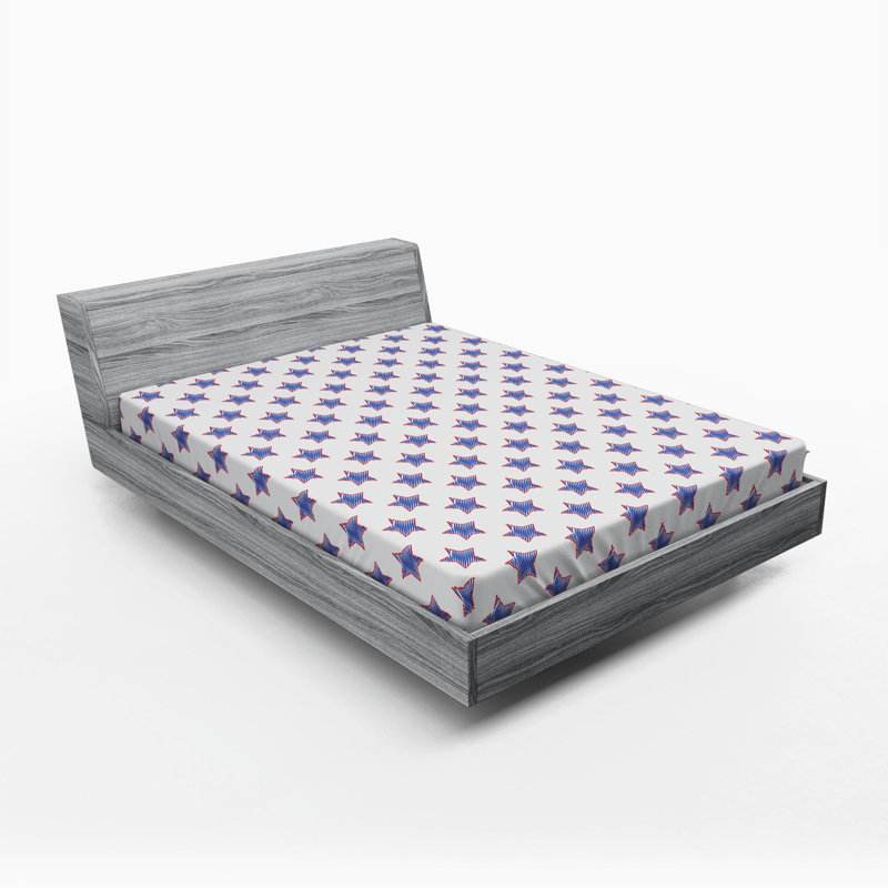 Microfiber Geometric Fitted Sheet, Full/Double Fitted Sheet
