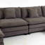 Canapé modulaire moderne à 4 places avec 2 repose-pieds avec coussins de taille, canapé symétrique à 4 places, canapé-lit avec méridienne