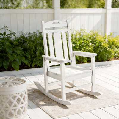 Chaise Adirondack berçante en PEHD pour l'extérieur