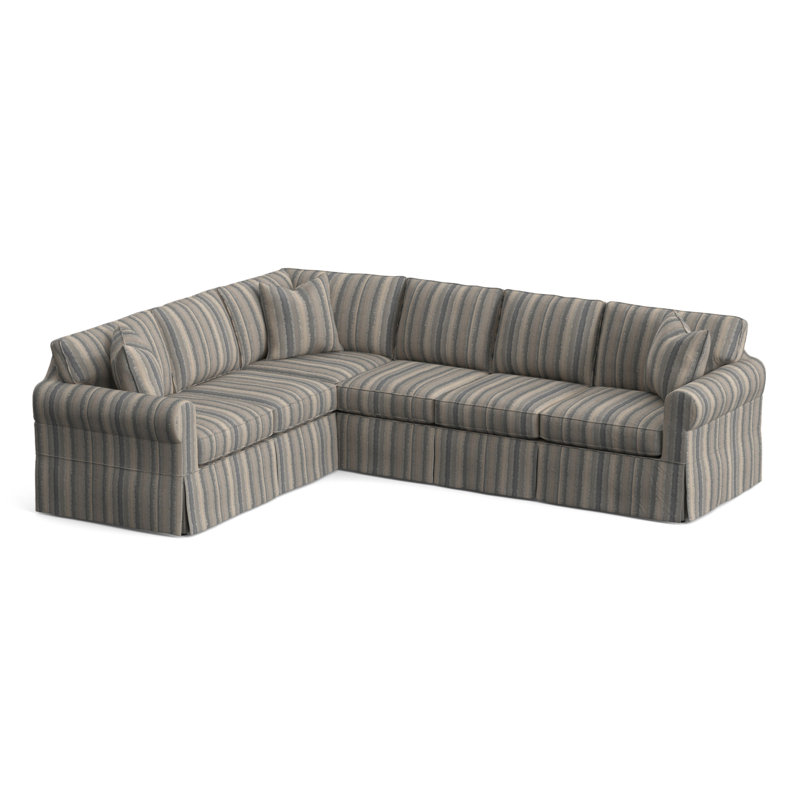 Bedford 117" Wide Corner Sectional, Left Hand Facing, Black Buffalo Check; 0120-81
