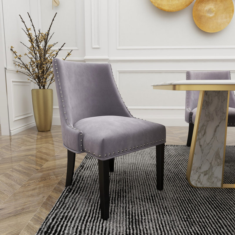 Chaise rembourrée Brazeal, Gris