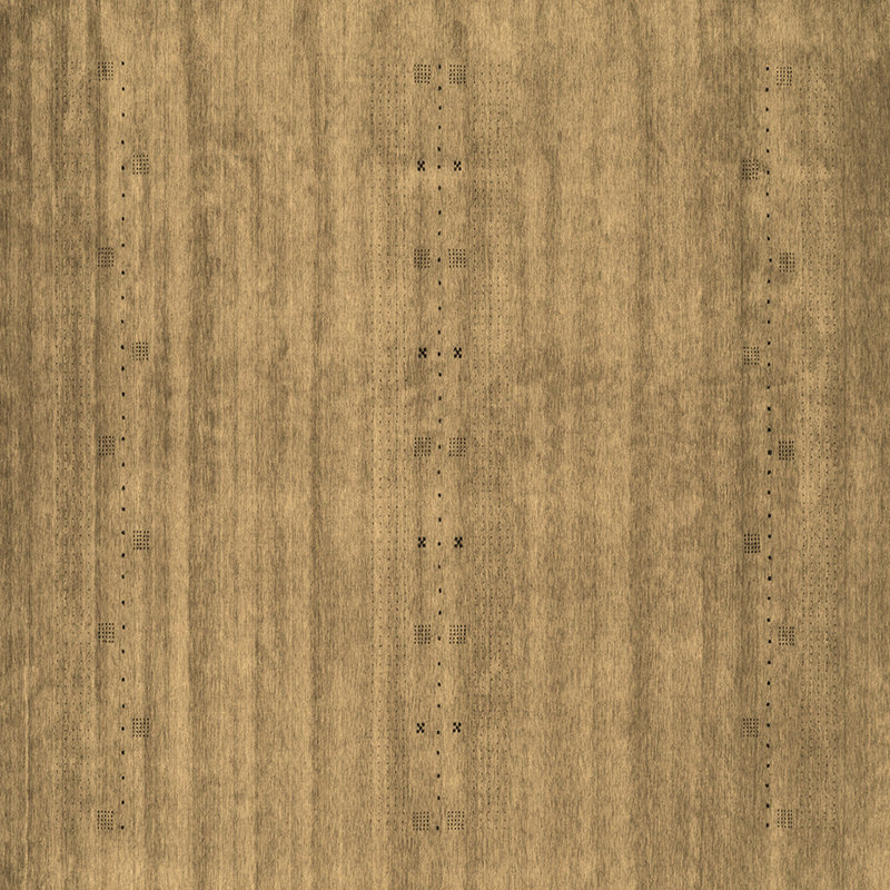 Tapis contemporains brun lavable à la machine 2656, Carré 3 pi