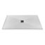 Receveur de douche d'angle Streamline GSRB-670-668 de 152,4 cm x 91,4 cm (60 po x 36 po) en surface solide blanc mat avec bonde centrale