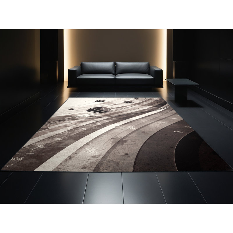 Tapis moderne et contemporain lavable à la machine parnika, 8 x 12