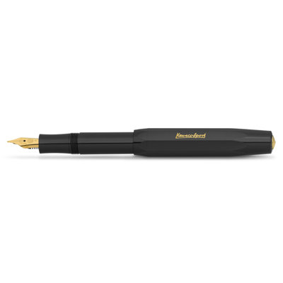  CLASSIC SPORT 23 Carat Gold-Plated Steel 13 cm Nib Fountain Pen, Black