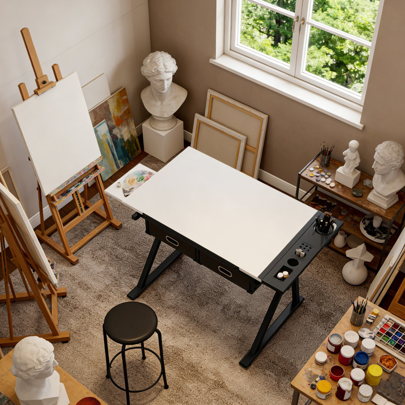 Table de travail avec tabouret