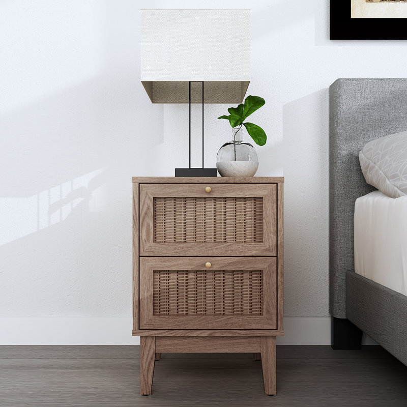 BORDEAUX 2 DRAWER BEDSIDE TABLE