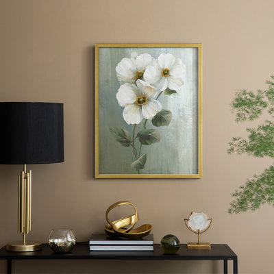 «White Fancy I», reproduction encadrée - bois massif