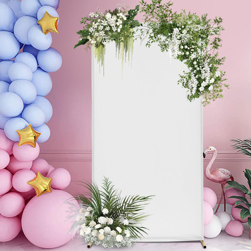 Wedding Backdrop Stand with Cover, White