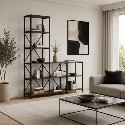 70.87" 6-Tier Corner Ladder Bookcase