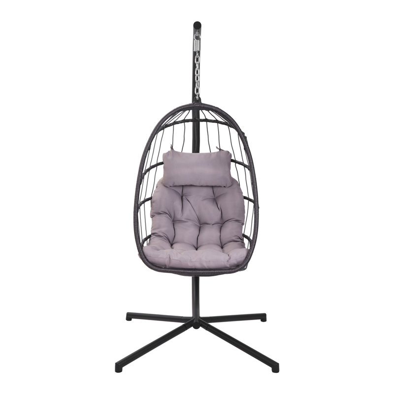 Fauteuil suspendu en osier pour patio