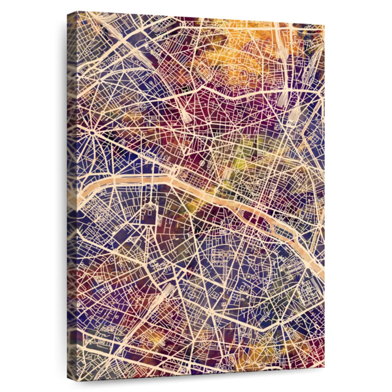 Aliaz Paris, carte de France II, H 39 po x l 26 po