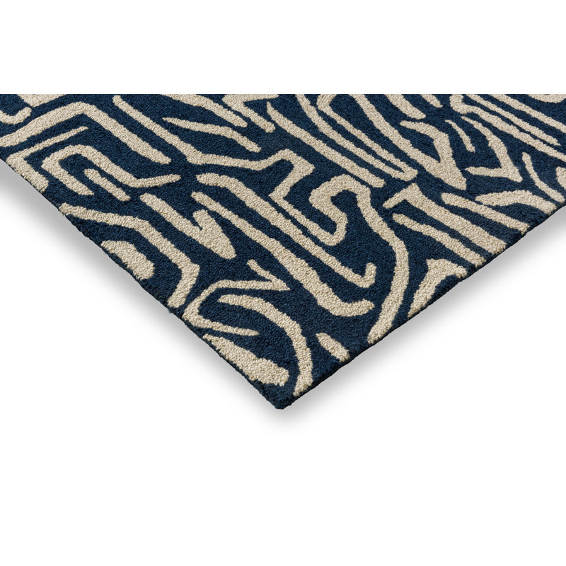Melodic Hand Tufted Abstract Area Rug, Rectangle 5'3" x 7'7"